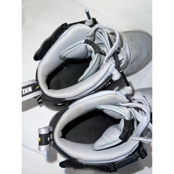 Nike Air Force 1 Mid Utility Wolf Grey Black size 7Y - Picture 10 of 12